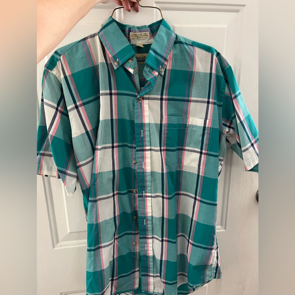 Mens plaid button down